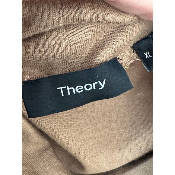 Theory brown long sleeves high neck top size XL - Picture 4 of 10